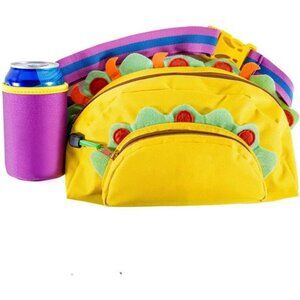 Tipsy Elves taco fanny pack fun 3d belt bag festival waist bag with drink holder